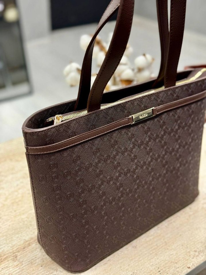 Vakko Kahverengi Deri Kadın Omuz Çantası - Görsel 2