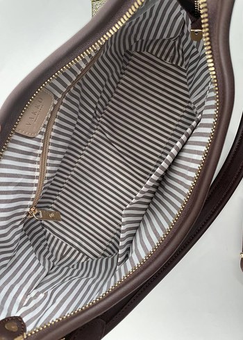 Vakko salaş Kahverengi Deri Kadın Omuz Çantası - Görsel 7