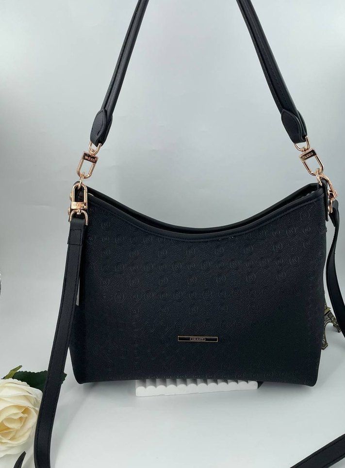 Vakko salaş Kahverengi Deri Kadın Omuz Çantası - Görsel 4