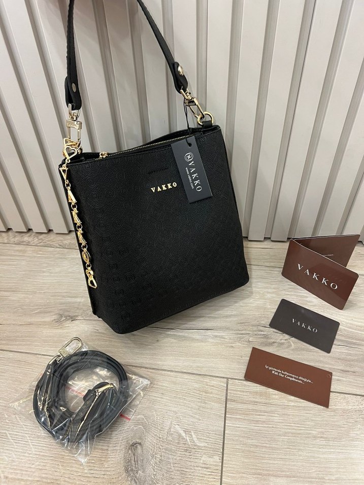 Vakko Kahverengi Deri Tokalı Kadın Çanta - Görsel 2