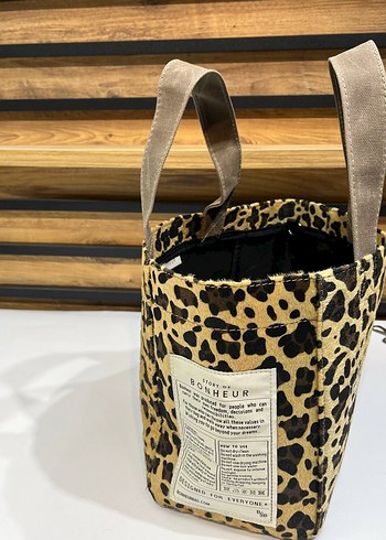 Leopar Desenli Süet Kadın Çanta - Görsel 2