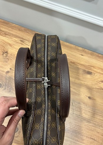 Beden siyah Renk Kemer Detaylı Siyah Erkek Evrak Çantası