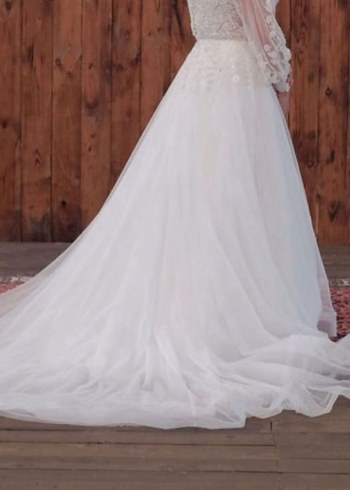 Beyaz helen model gelinlik - Görsel 5