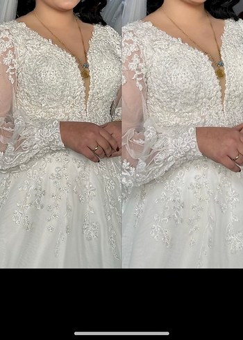 Beyaz helen model gelinlik - Görsel 2