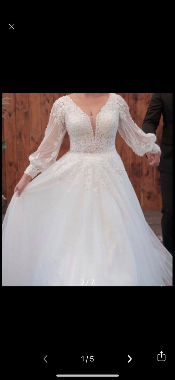 Beyaz helen model gelinlik - Görsel 3