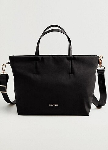  Beden siyah Renk Mango shopper çanta 