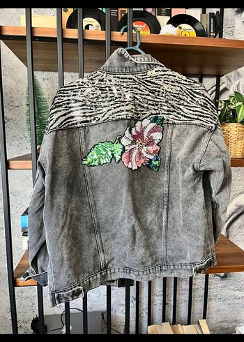 Koton Gri Düğmeli Kadın Denim Ceket