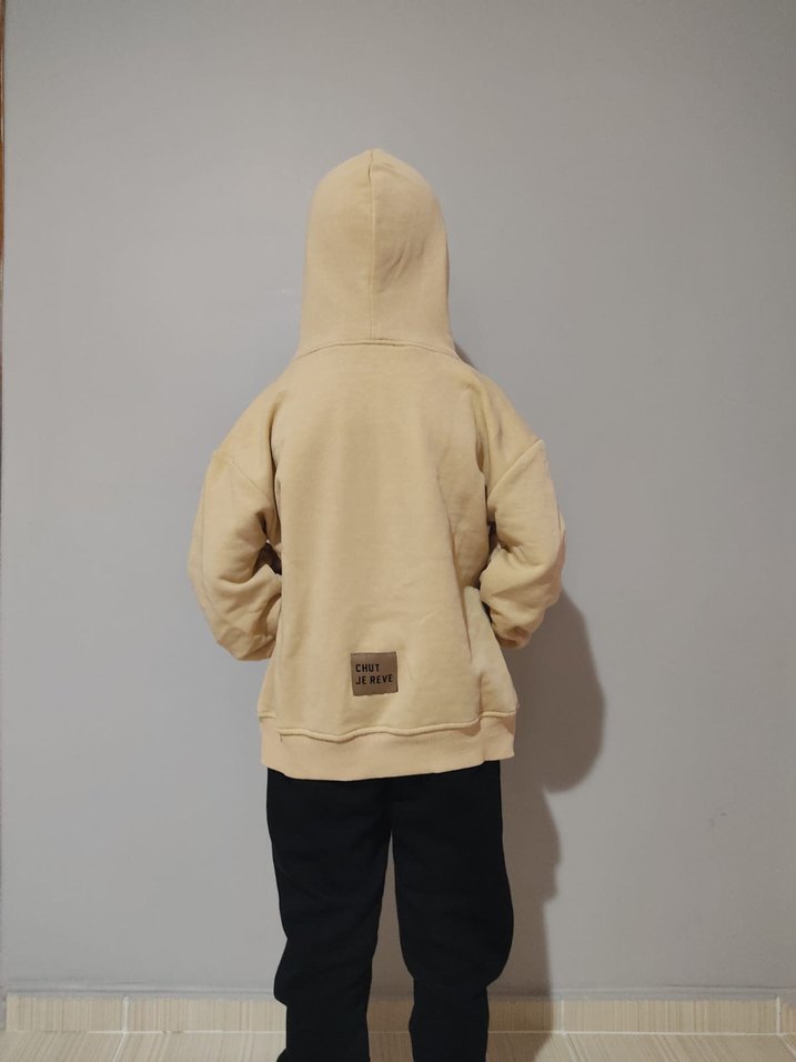 Bej Baskılı Erkek Çocuk Sweatshirt Takım - Görsel 5