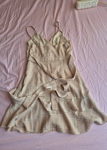 xs Beden bej mini elbise