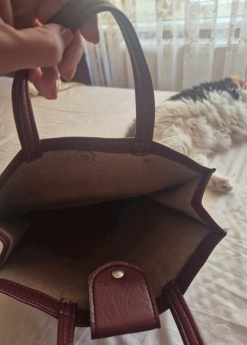 Beden bordo Renk vintage bordo canta