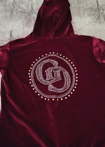 Bordo Pul Detaylı Kadın Sweatshirt Takımı - Görsel 6