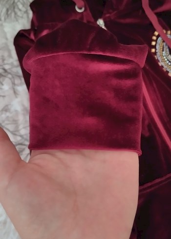 Bordo Pul Detaylı Kadın Sweatshirt Takımı - Görsel 8