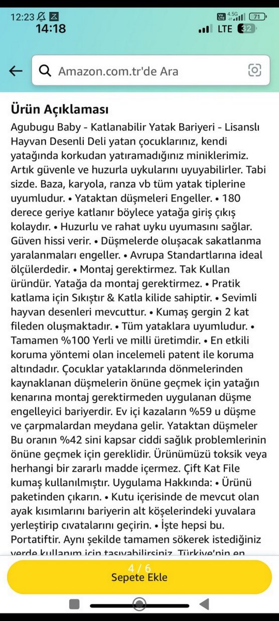 Agubugu Baby Katlanabilir Yatak Bariyeri 90x68 cm - Görsel 4