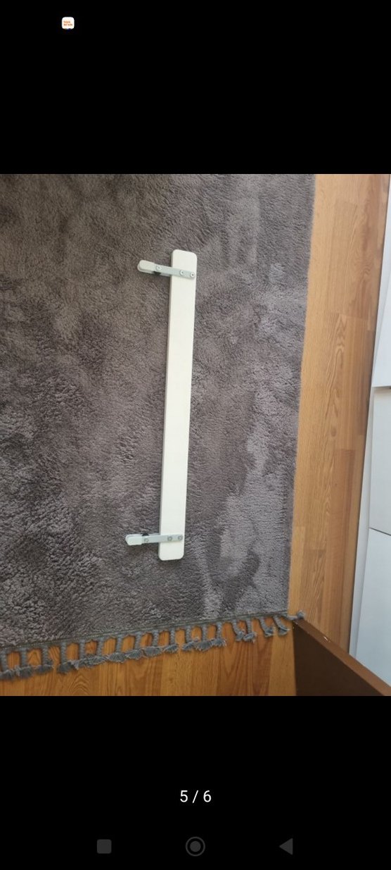 Beyaz Çocuk Yatağı Yan Koruma Çubuğu - Görsel 2