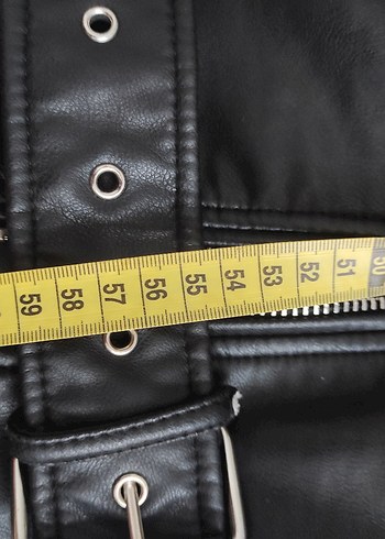 Zara Siyah Deri Biker Ceket - Görsel 4