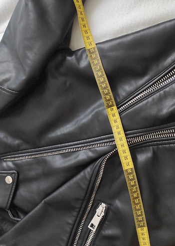 Zara Siyah Deri Biker Ceket - Görsel 6