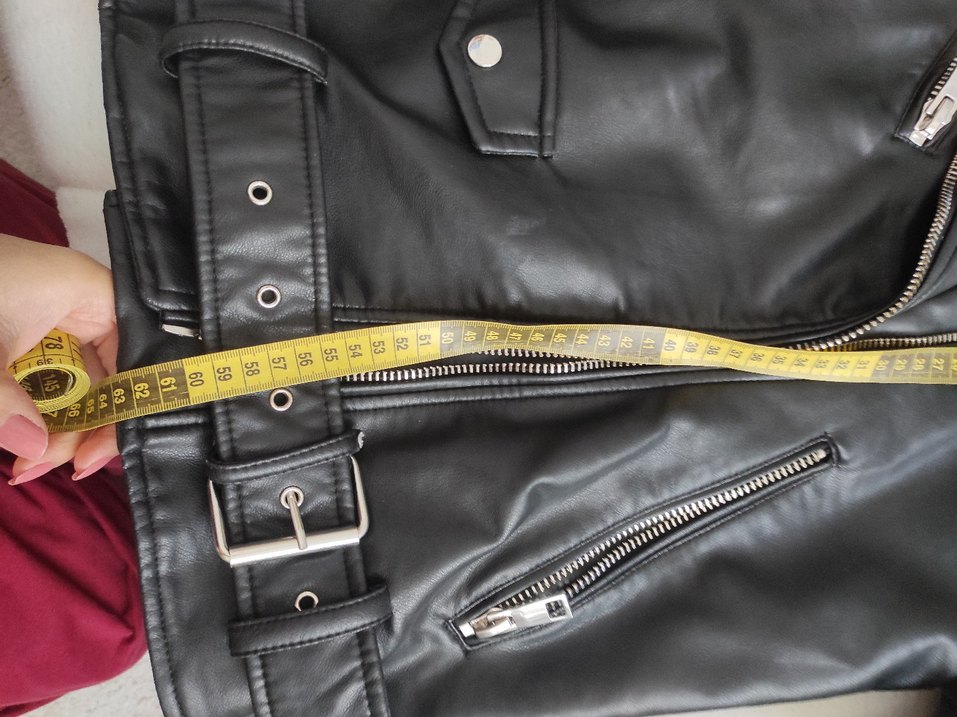 Zara Siyah Deri Biker Ceket - Görsel 5