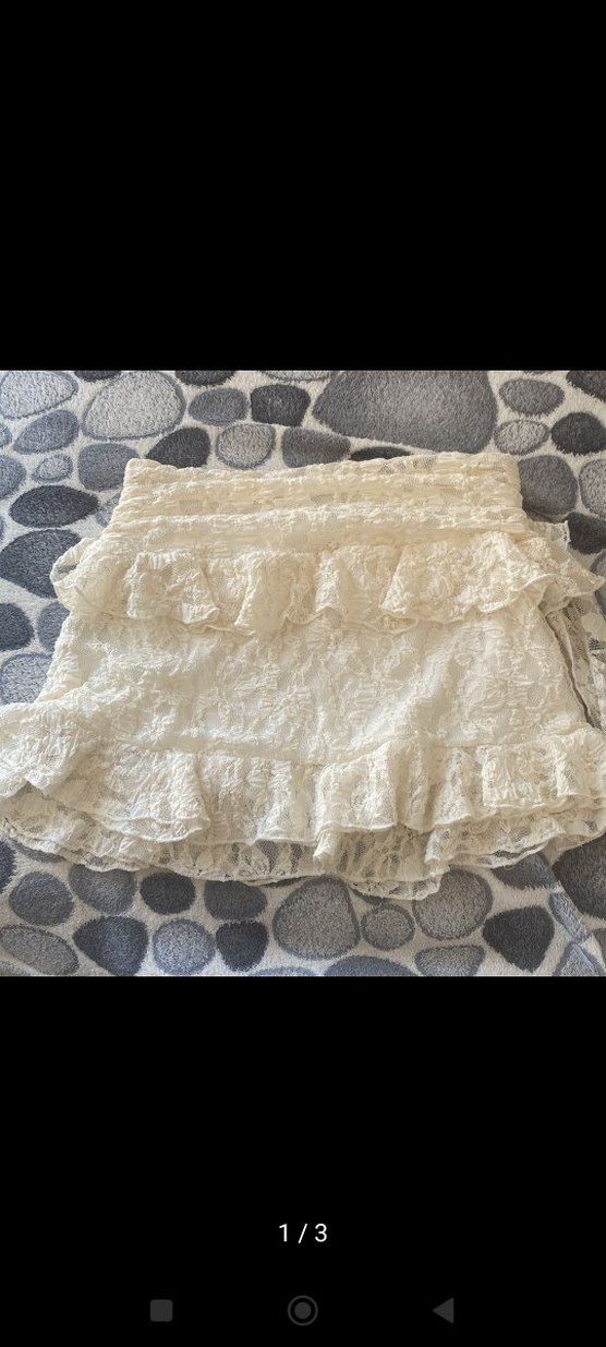 krem fırfırlı bershka etek - Görsel 2