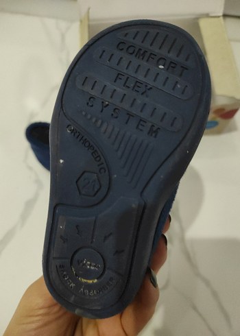 Erkek Çocuk Lacivert Sıcak Terlik Velcro - Görsel 4