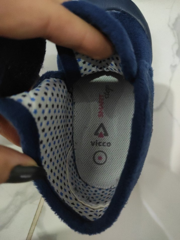 Erkek Çocuk Lacivert Sıcak Terlik Velcro - Görsel 3