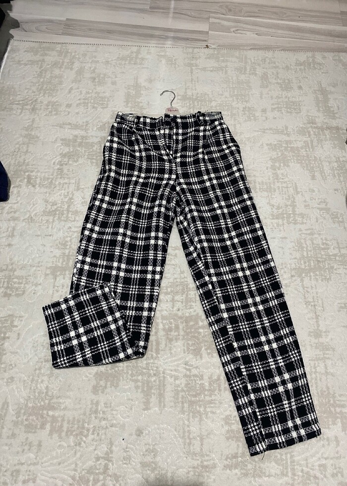 Ekose desenli pantolon - Görsel 4