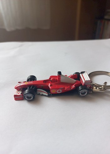 Kırmızı Yarış Arabası Anahtarlık Ferrari