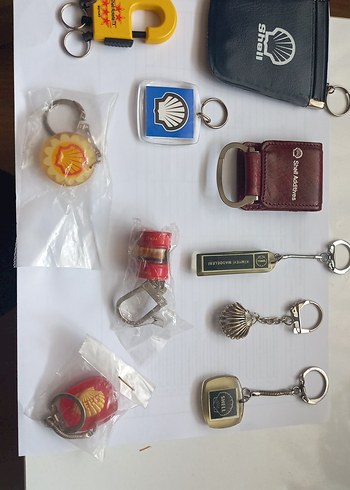 Vintage Shell Temalı Renkli Anahtarlık Seti