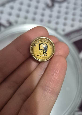 Altın Renkli Atatürk Rozeti - Görsel 5