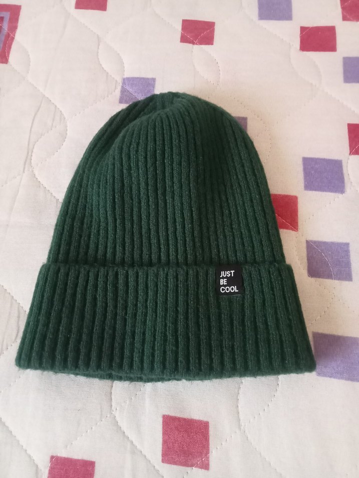 Yeşil Örgü Sıcak Bere - Görsel 2