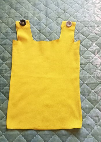 Sarı Bebek Önlüğü, Düğmeli - Görsel 3