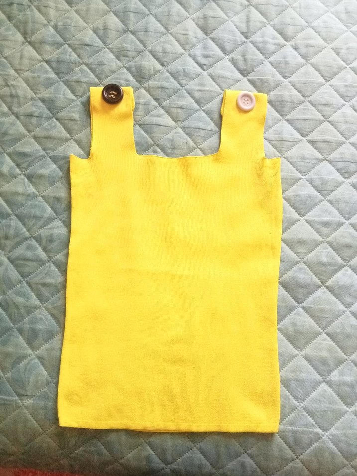 Sarı Bebek Önlüğü, Düğmeli - Görsel 2