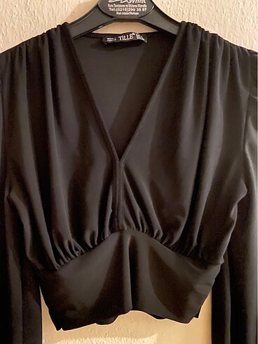 Diğer Siyah Crop Bluz
