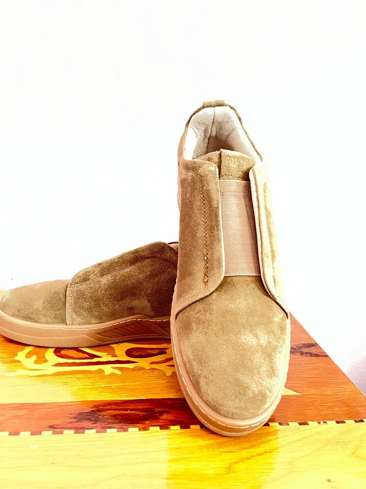 Bej Süet Erkek Günlük Ayakkabı - Görsel 4