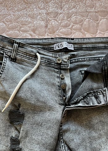 Gri Loose Fit Erkek Denim Pantolon - Görsel 4