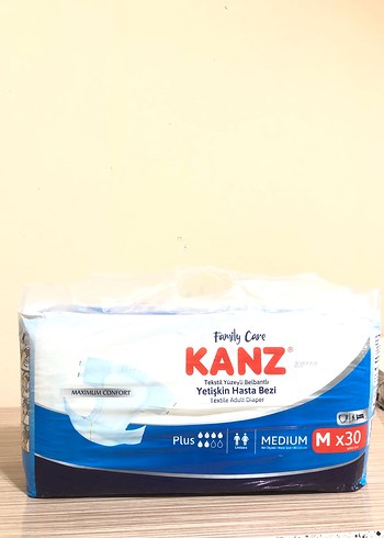 6 Beden: 16+ kg Beden Renk KANZ Medium Yetişkin Hasta Bezi 30'lu