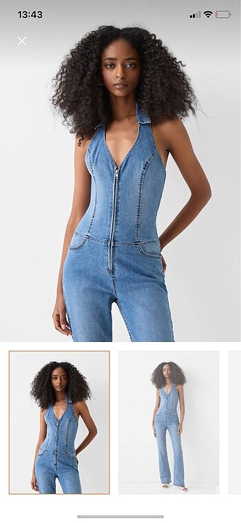 Bershka halter yaka uzun tulum