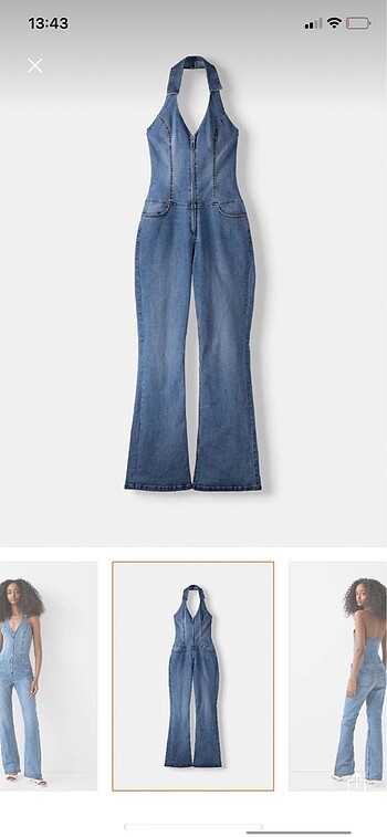 s Beden Bershka halter yaka uzun tulum