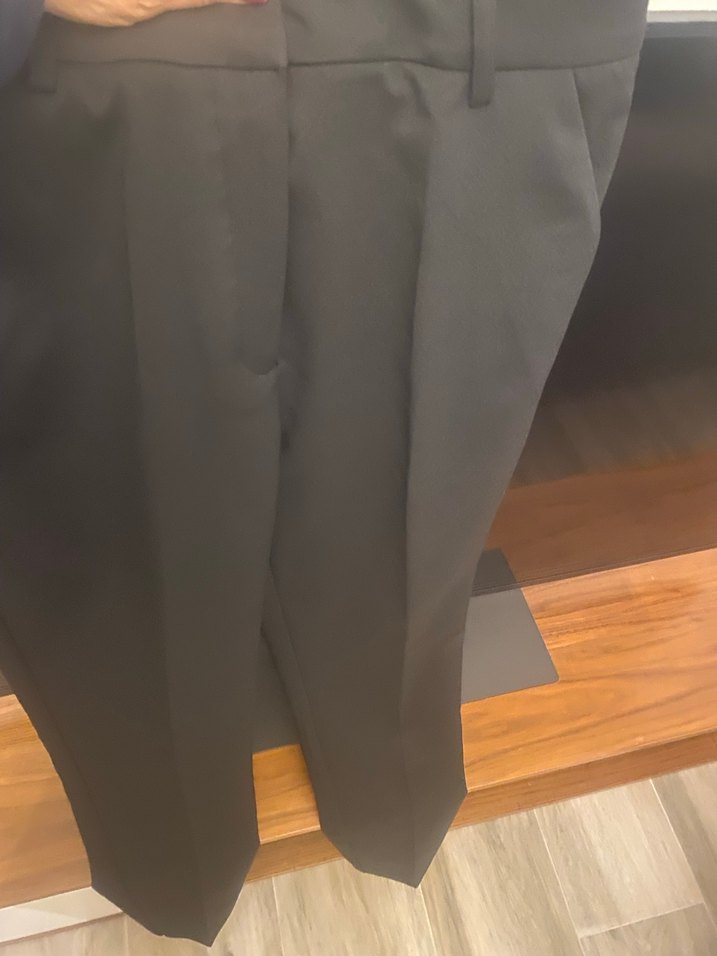 Gri Midi Kumaş Kadın Pantolon - Görsel 2