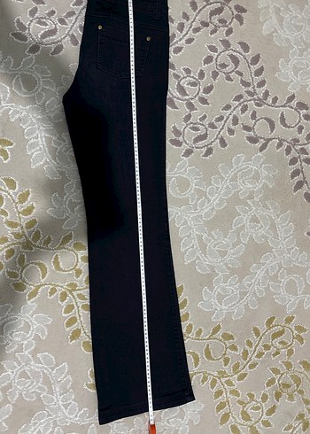 Lacivert Midi Kadın Denim Pantolon - Görsel 4