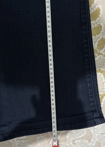 Lacivert Midi Kadın Denim Pantolon - Görsel 5