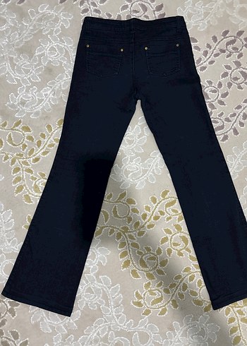 Lacivert Midi Kadın Denim Pantolon - Görsel 2