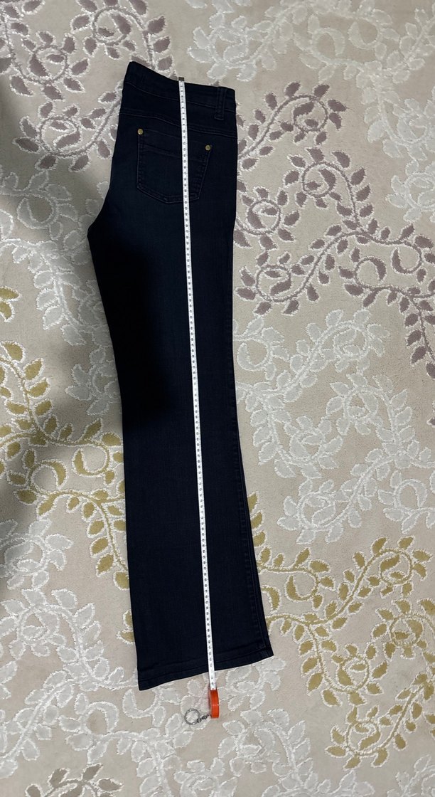 Lacivert Midi Kadın Denim Pantolon - Görsel 4