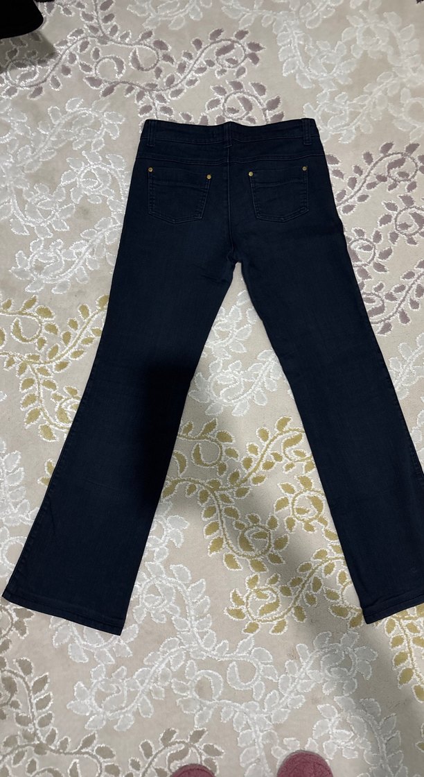 Lacivert Midi Kadın Denim Pantolon - Görsel 2