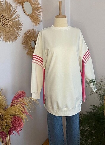 SOUL BEYAZ İP DETAYLI SWEAT 