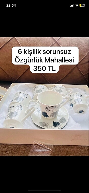 6 kişilik fincan takımı