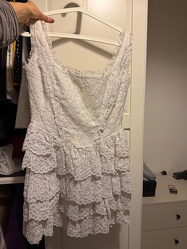 38 Beden beyaz Renk New arrivals elbise
