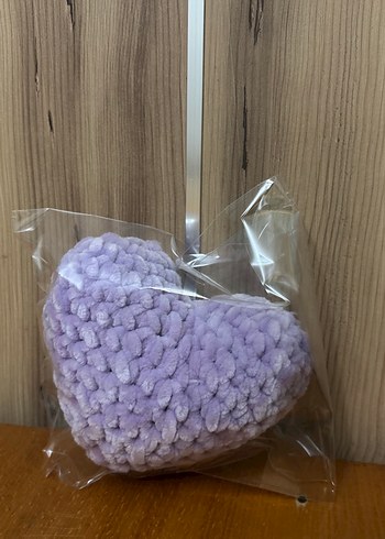 Kalp Şeklinde Mor yastık küçük boy - Görsel 2