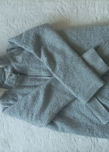 Gri Kürklü Kız Çocuk Kaban - Görsel 2