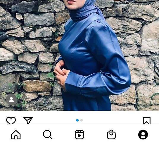 Suud mavi saten elbise