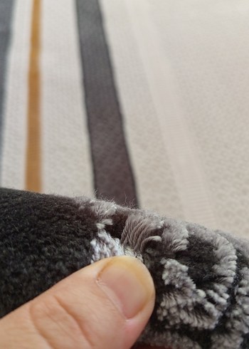 Merinos Gri Beyaz Kareli Modern Halı